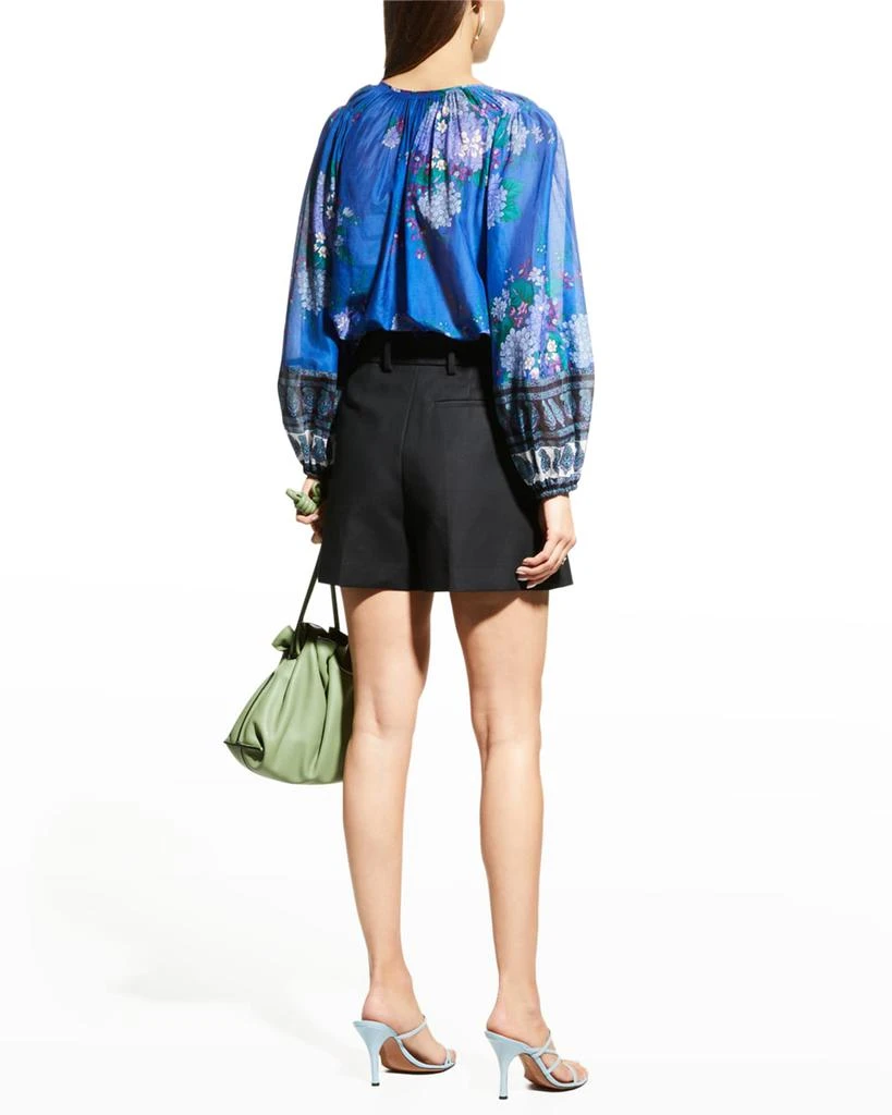 商品Kobi Halperin|Jamie Ruched Floral-Print Blouse,价格¥1288,第4张图片详细描述