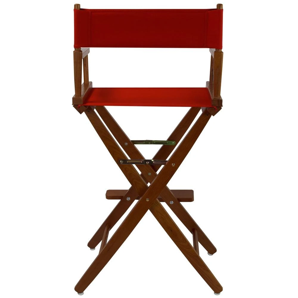 商品American Trails|Extra-Wide Premium 30"  Directors Chair Mission Oak Frame W/Red Color Cover,价格¥1146,第3张图片详细描述