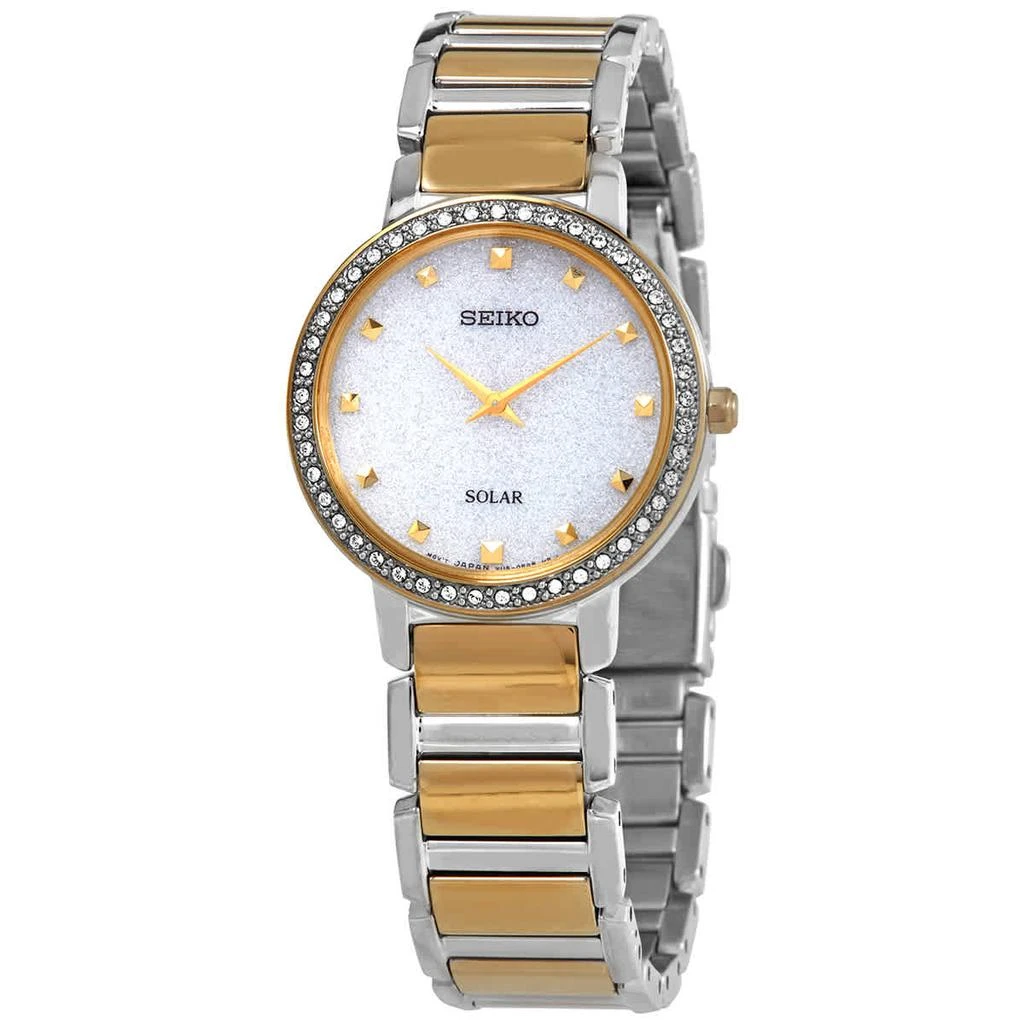 商品Seiko|Seiko Quartz Crystal Silver Glitter Dial Ladies Watch SUP434,价格¥1266,第1张图片