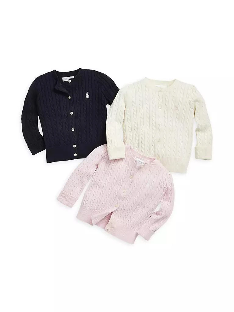 商品Ralph Lauren|Baby Girl's Cable-Knit Cotton Cardigan,价格¥279,第5张图片详细描述