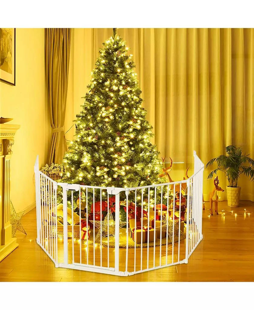 Baby 6 Panel Safe Metal Gate Play Yard Barrier Pet Fence Adjustable 商品