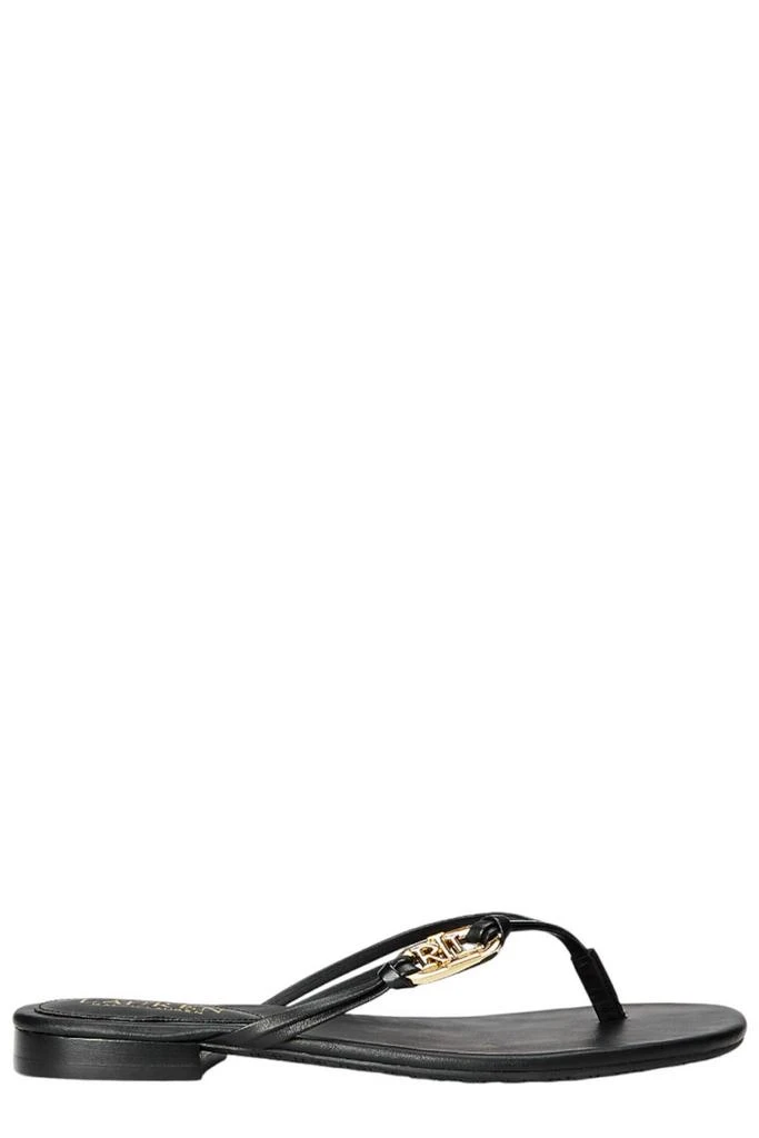 商品Ralph Lauren|Lauren Ralph Lauren Emalia Logo-Plaque Slip-On Flip Flops,价格¥770,第1张图片