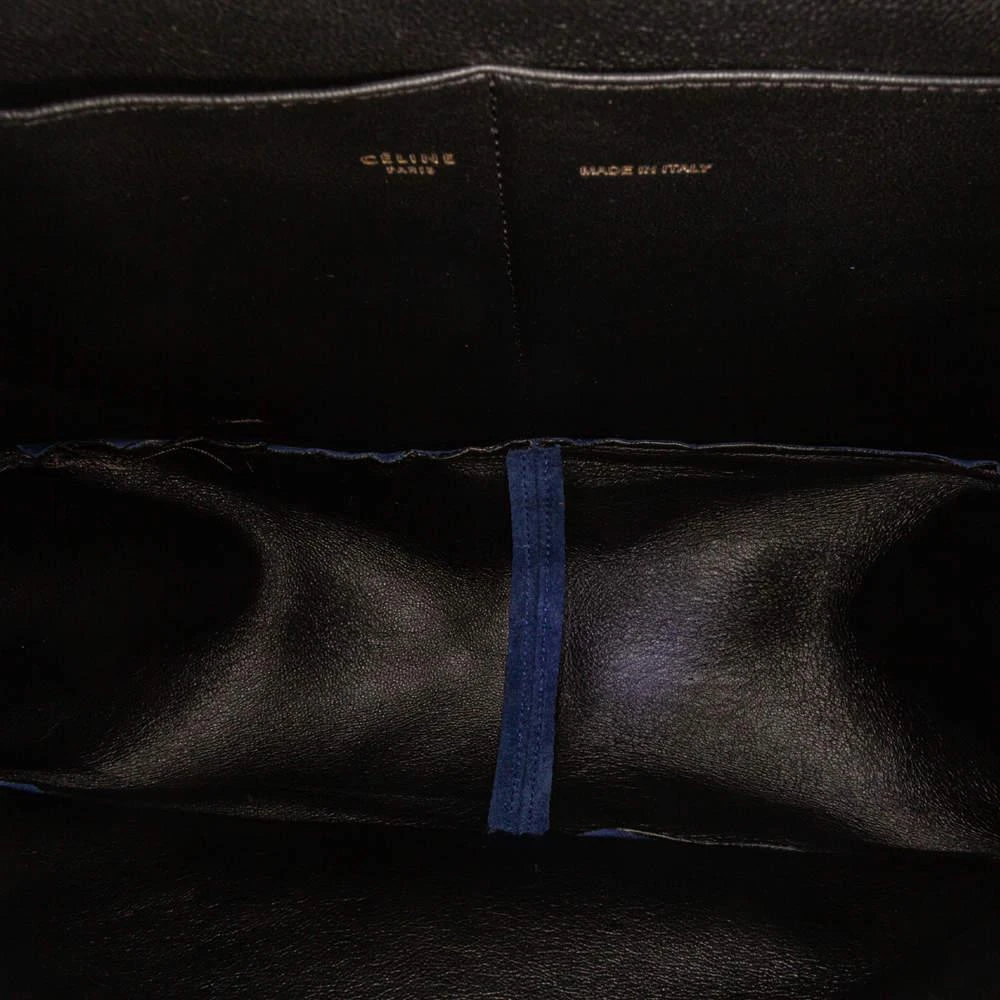 商品[二手商品] Celine|Celine Navy Blue Gourmette Suede Chain Shoulder Bag,价格¥4973,第5张图片详细描述
