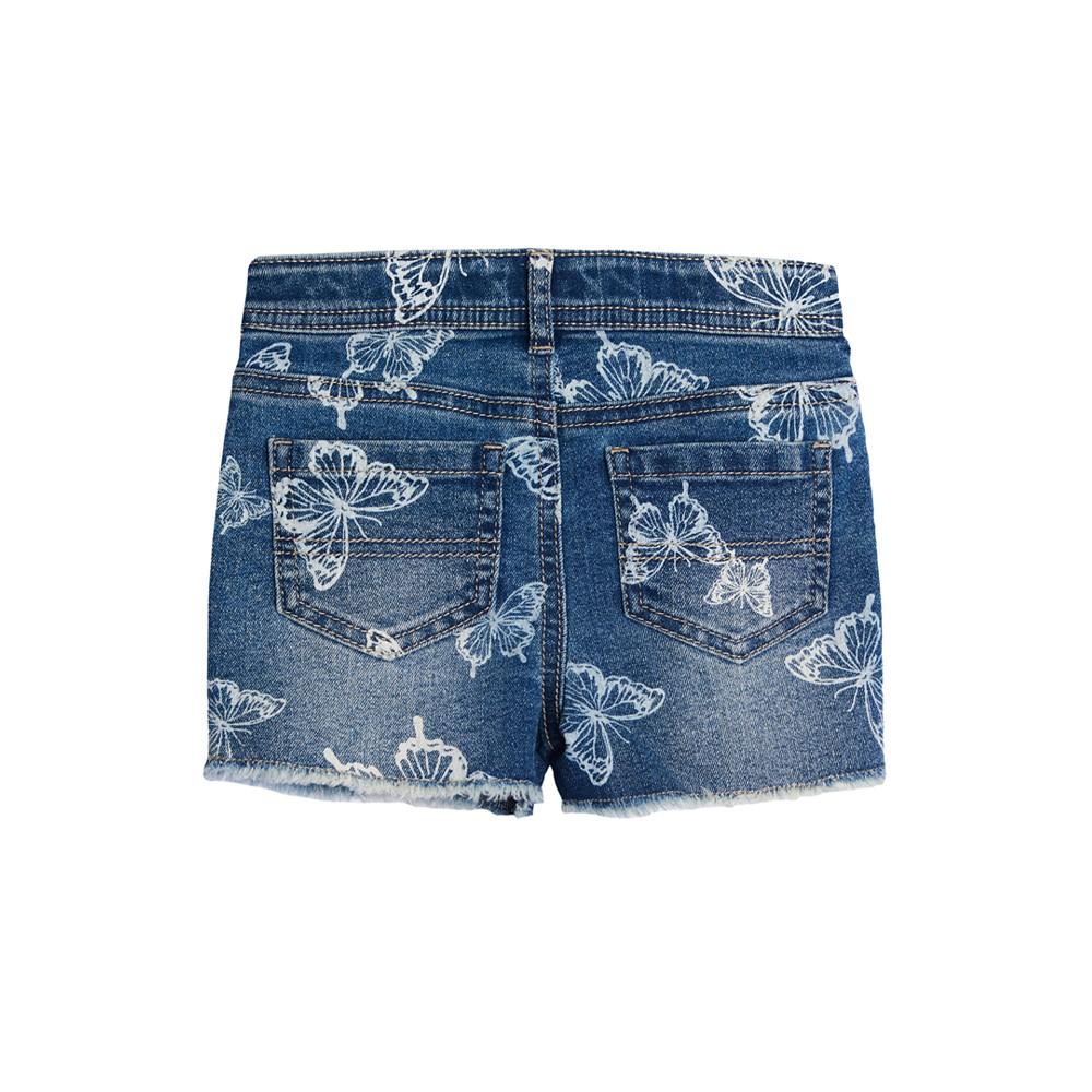 Little Girls All Over Print Denim Shorts商品第2张图片规格展示