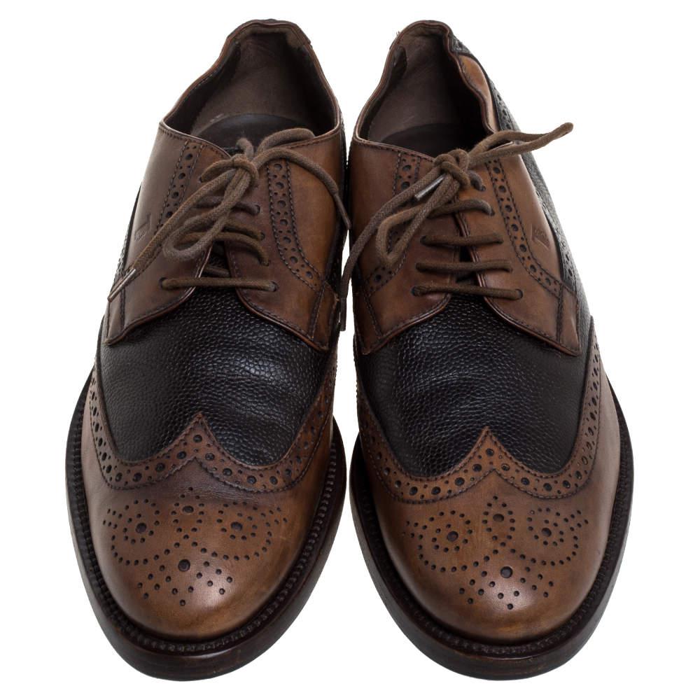 Tod's Brown Brogue Leather Lace Up Derby Size 41商品第3张图片规格展示