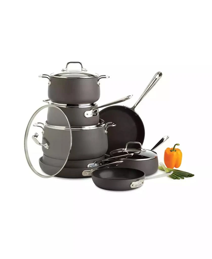 商品All-Clad|Hard-Anodized Cookware Set, 13 Piece,价格¥5182,第1张图片