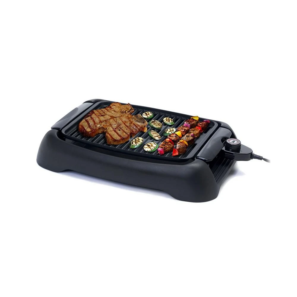 商品Elite Gourmet|Elite Cuisine 13 inch Smokeless Indoor Electric BBQ Nonstick Grill, Dishwasher Safe,价格¥307,第1张图片