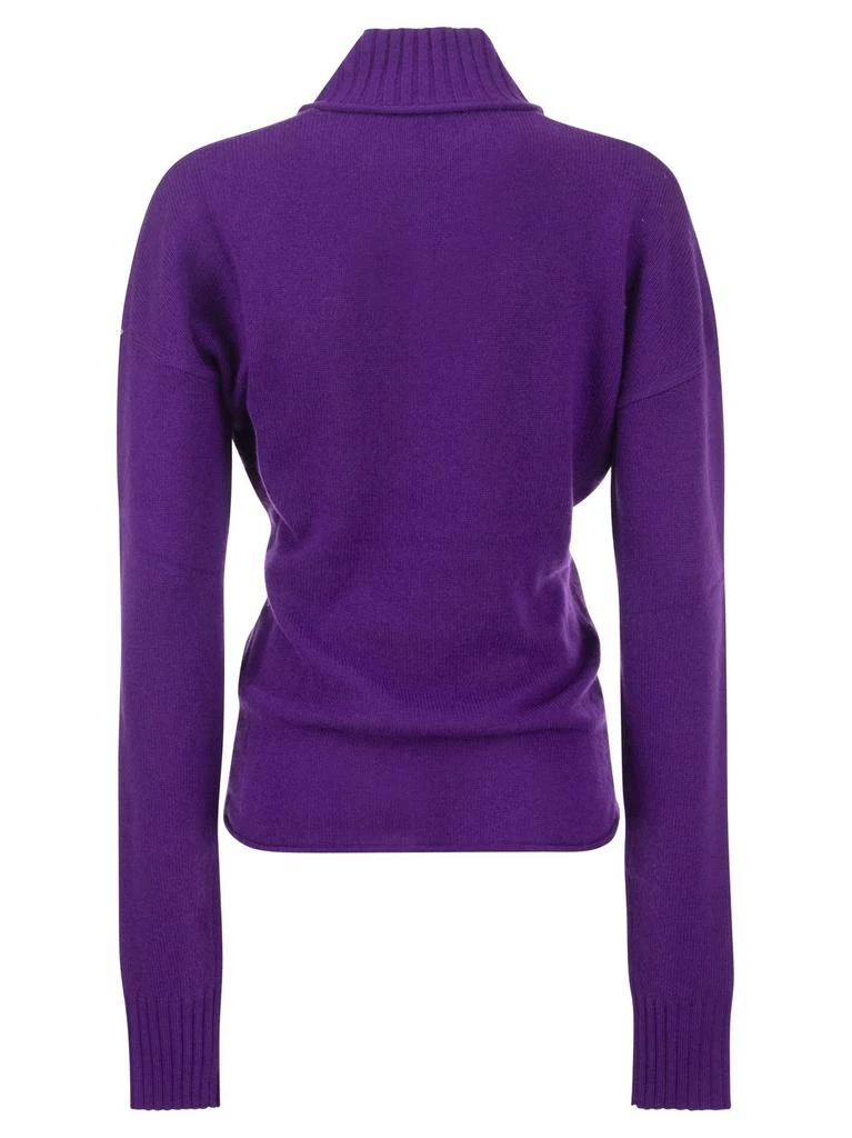 商品Max Mara|Sportmax V-Neck Long Sleeved Jumper,价格¥2897,第2张图片详细描述
