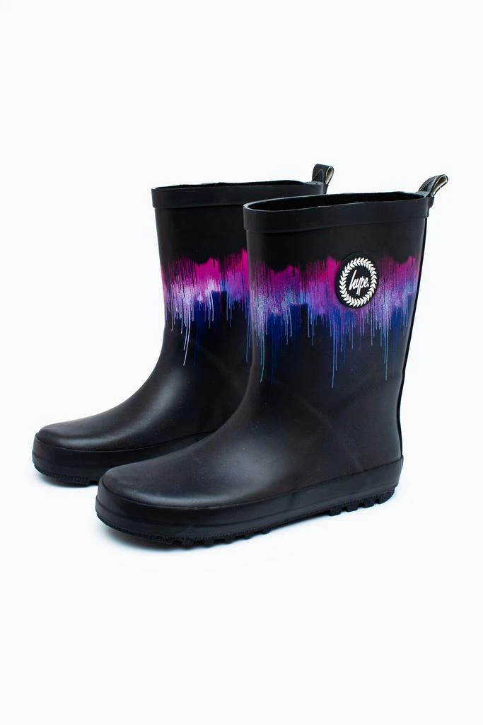 商品HYPE FOOTWEAR|HYPE GIRLS PINK PURPLE DRIPS WELLIES,价格¥139,第1张图片