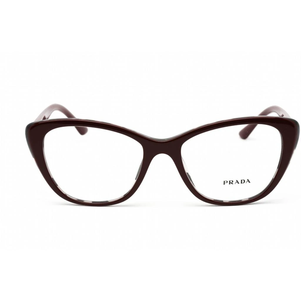 商品Prada|Prada Women's Eyeglasses - Bordeaux/Grey Havana Plastic Cat Eye | 0PR 04WV 07H1O1,价格¥780,第2张图片详细描述