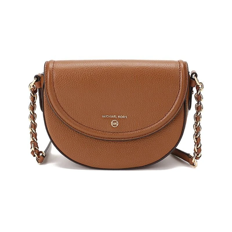 商品[国内直发] Michael Kors|MK 女包 迈克·科尔斯 MICHAEL KORS JETSETCHARM系列 棕色单肩斜挎包马鞍包 32T0GT9C6L LUGGAGE,价格¥1185,第1张图片