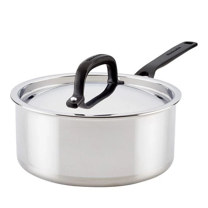 商品KitchenAid|5 Ply Stainless Steel 3 Qt Saucepan and Lid,价格¥661,第1张图片详细描述