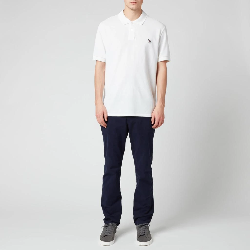 商品Paul Smith|PS Paul Smith Men's Zebra Logo Regular Fit Polo Shirt - White,价格¥385,第3张图片详细描述