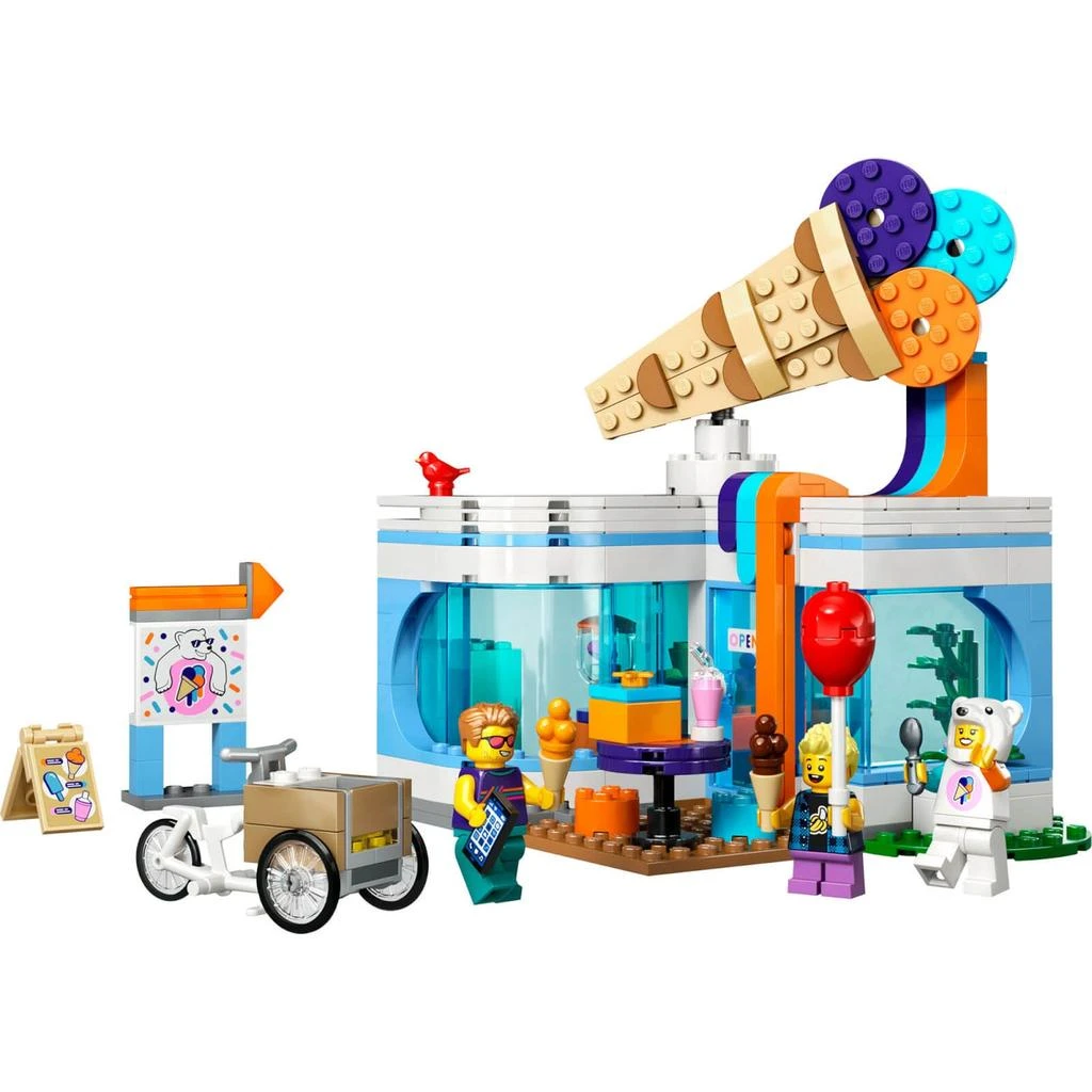 商品LEGO|LEGO City: Ice-Cream Shop Set with Toy Cart Bike (60363),价格¥328,第2张图片详细描述