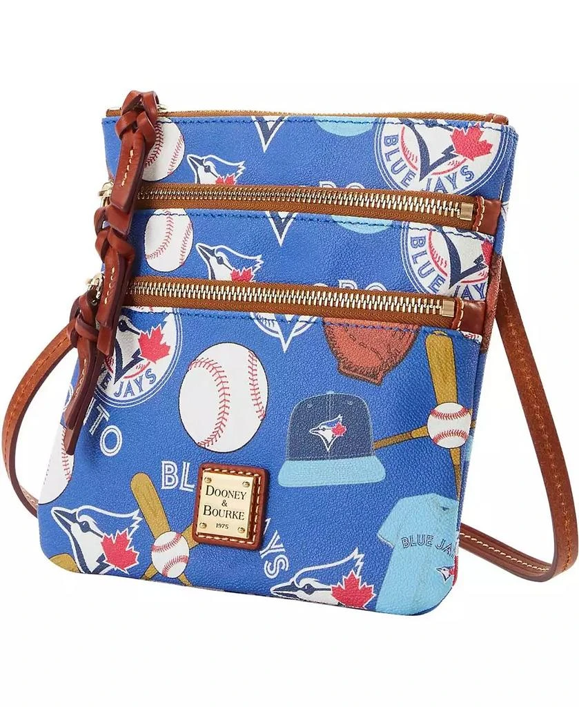 商品Dooney & Bourke|Women's Toronto Blue Jays Game Day Triple Zip Crossbody Purse,价格¥993,第2张图片详细描述