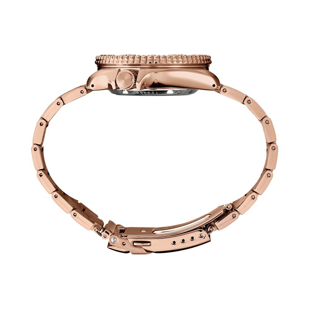 Men's Automatic 5 Sports Rose Gold-Tone Stainless Steel Bracelet Watch 43mm商品第2张图片规格展示