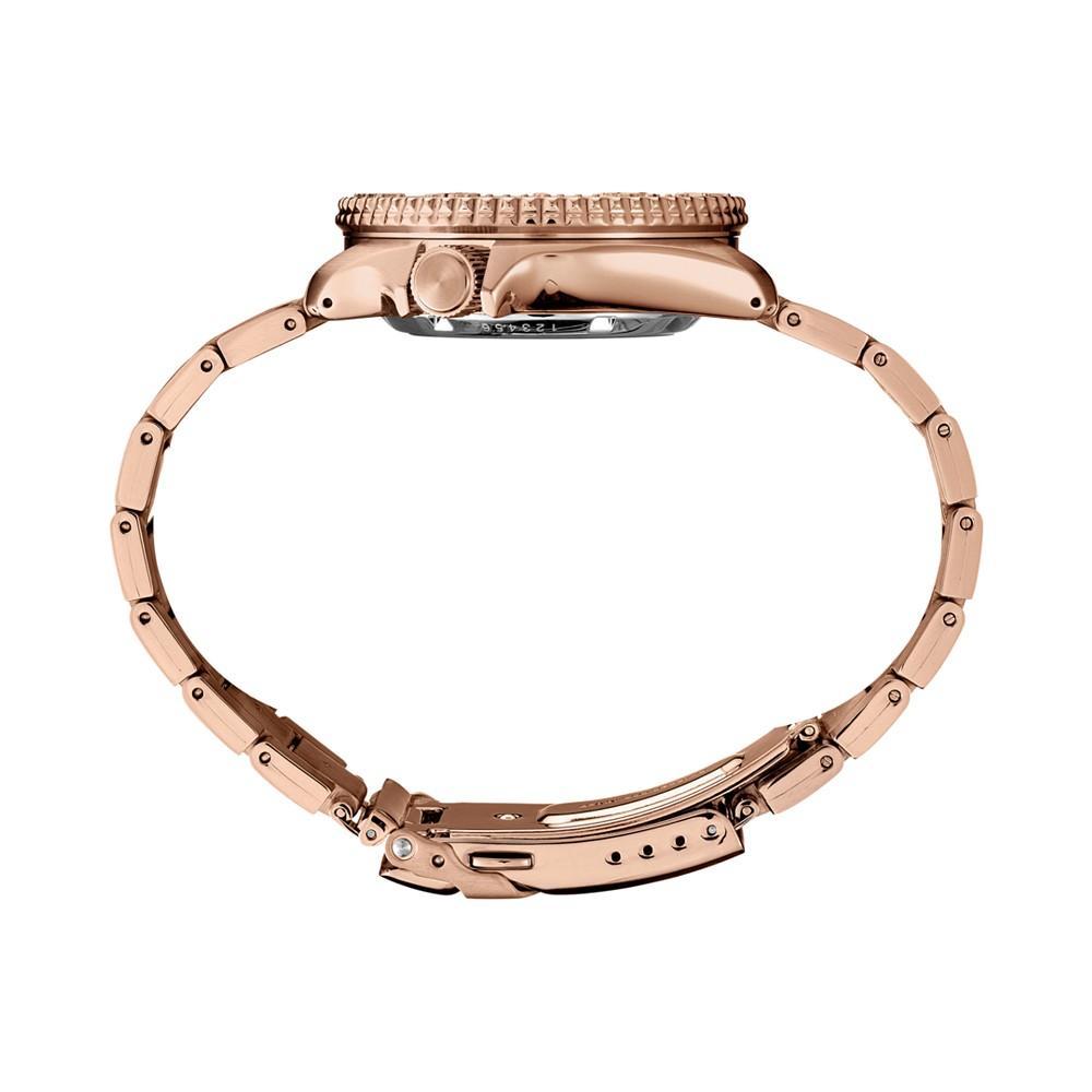 商品Seiko|Men's Automatic 5 Sports Rose Gold-Tone Stainless Steel Bracelet Watch 43mm,价格¥2767,第4张图片详细描述