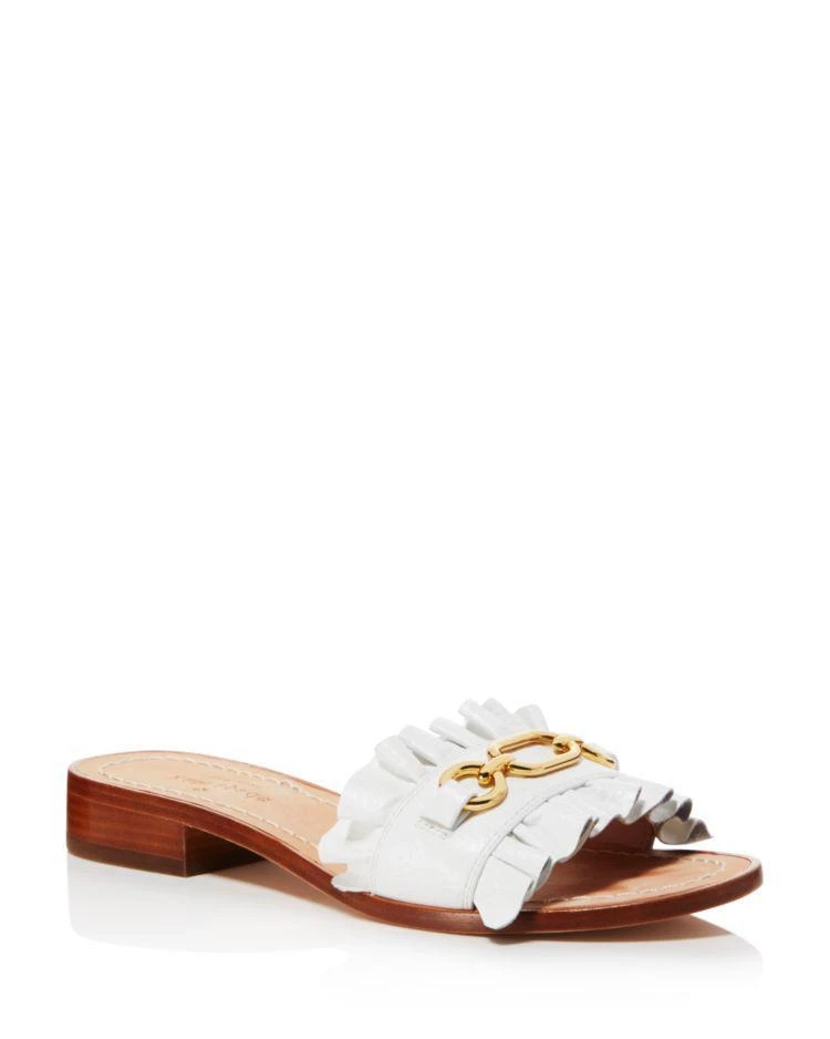 商品Kate Spade|Women's Beau Leather Slide Sandals,价格¥1256,第1张图片