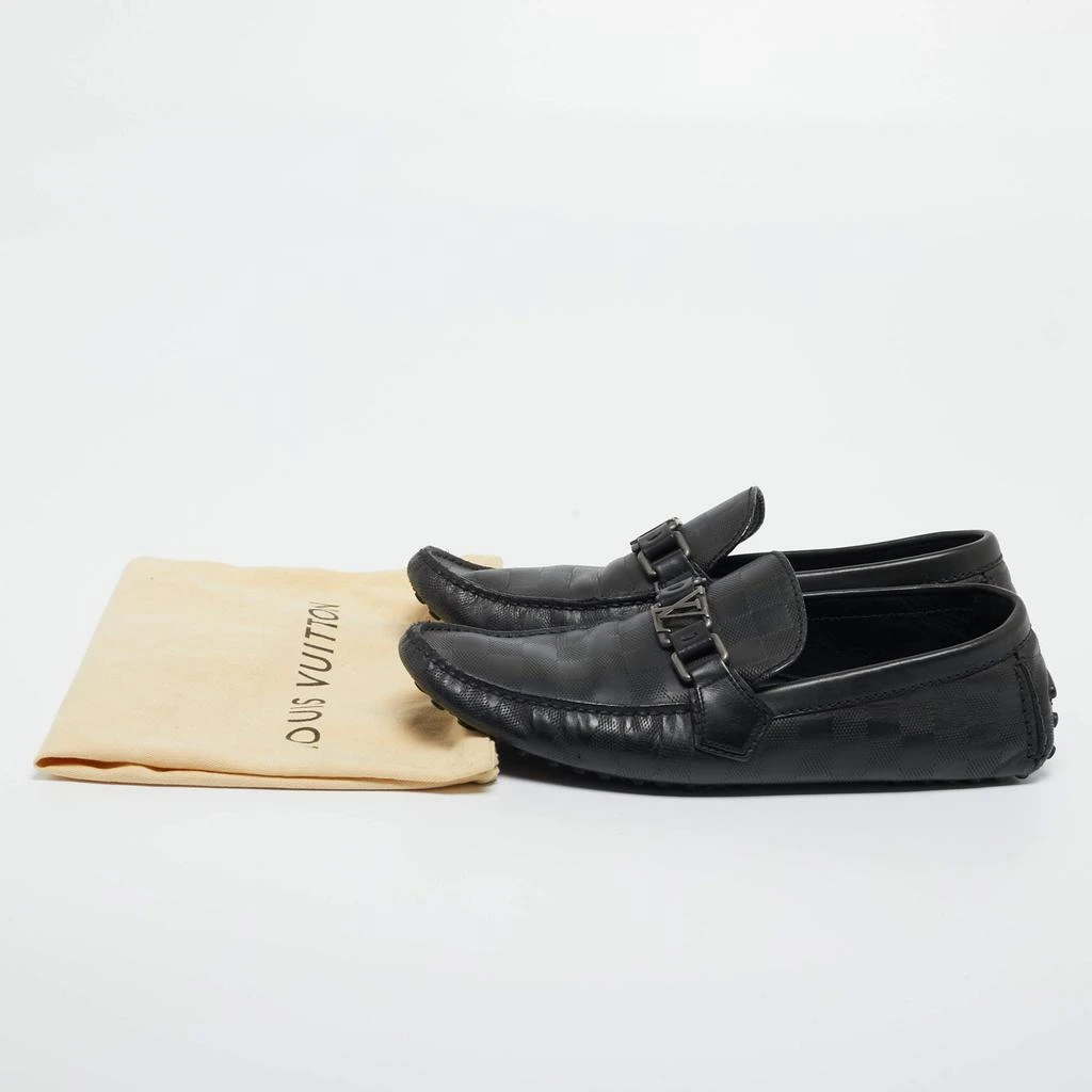 Louis Vuitton Black Leather Damier Infini Hockenheim Slip On Loafers Size 41  商品