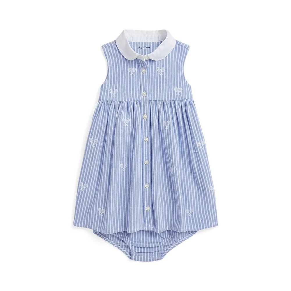 商品Ralph Lauren|Baby Girls Tennis-Embroidered Mesh Dress,价格¥509,第1张图片