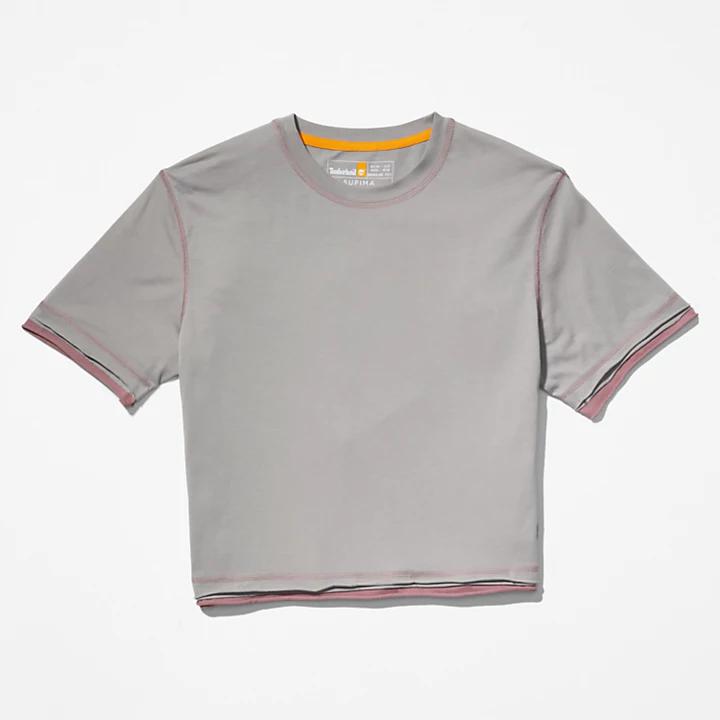 Anti-Odour Supima® Cotton T-Shirt for Women in Grey商品第6张图片规格展示