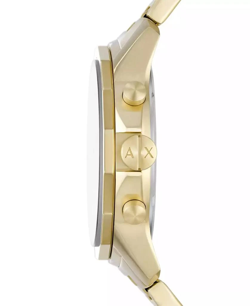 商品Armani Exchange|Men's Chronograph Gold-Tone Stainless Steel Bracelet Watch 44mm,价格¥1799,第4张图片详细描述