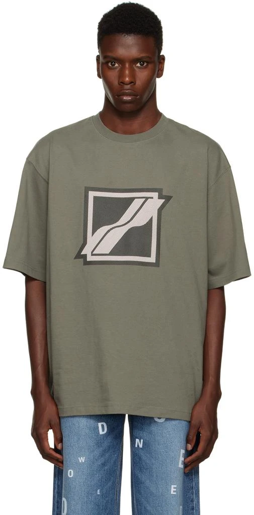 商品We11done|Khaki Crewneck T-Shirt,价格¥704,第1张图片