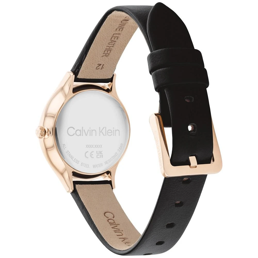 商品Calvin Klein|Black Leather Strap Watch 28mm,价格¥976,第3张图片详细描述