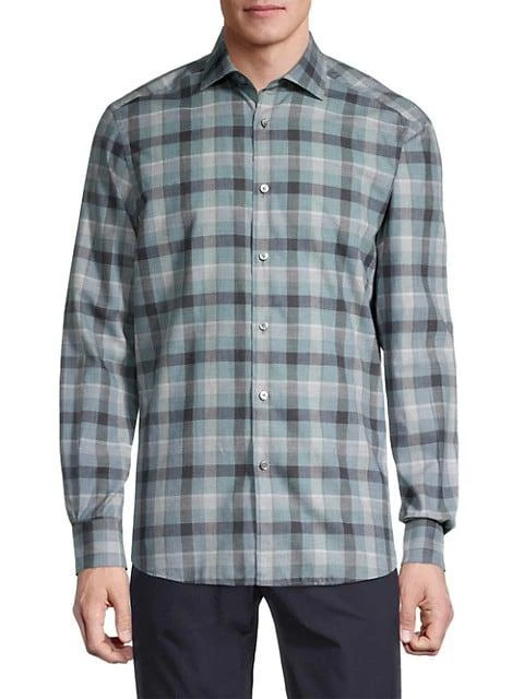 商品Zegna|Light Flannel Shirt,价格¥813,第3张图片详细描述