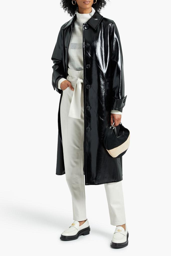 Mette faux patent-leather coat商品第4张图片规格展示