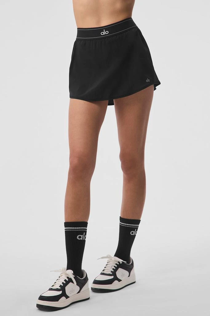 商品Alo|Match Point Tennis Skirt - Black,价格¥512,第1张图片