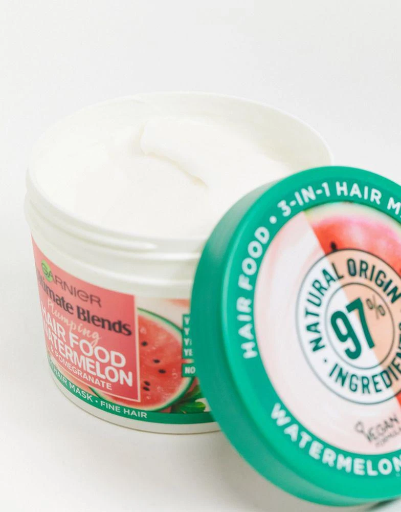 商品Garnier|Garnier Ultimate Blends Plumping Hair Food Watermelon 3-in-1 Fine Hair Mask Treatment 400ml,价格¥79,第3张图片详细描述