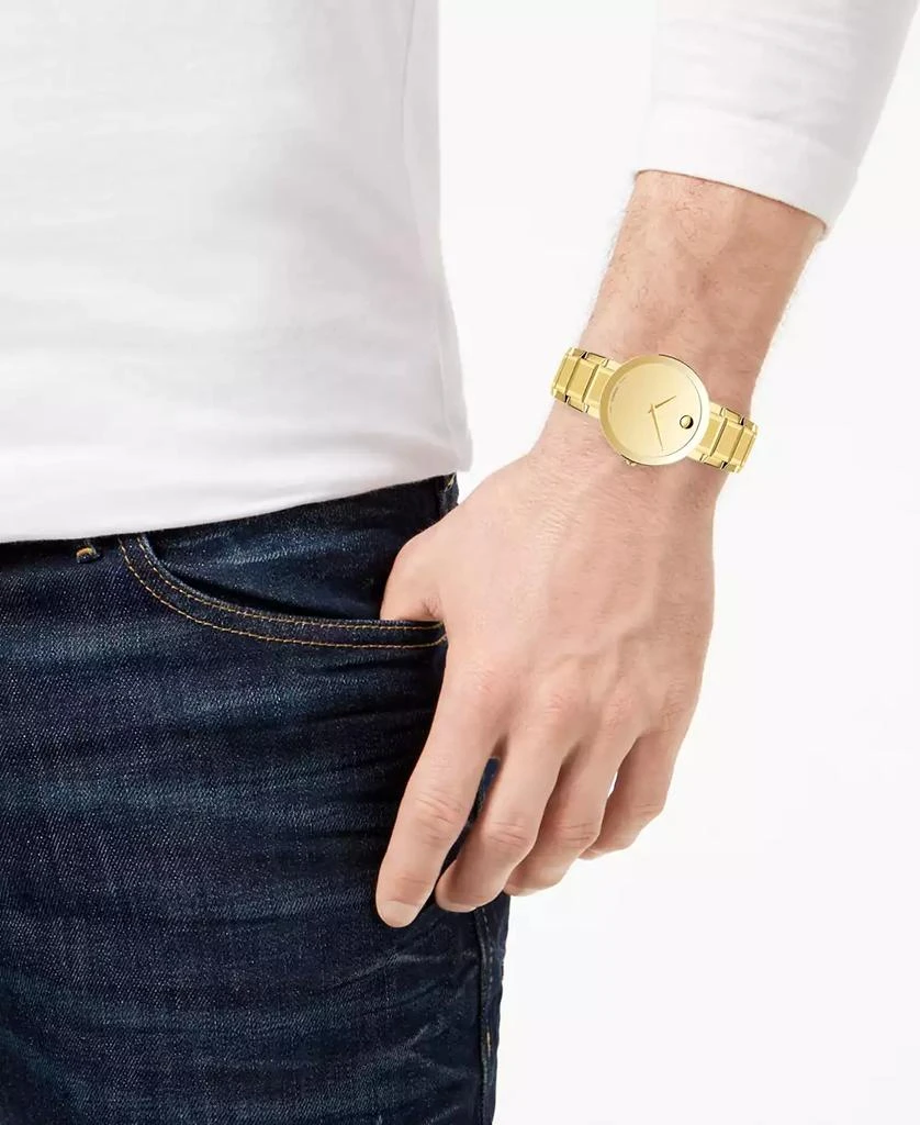 Men's Swiss Sapphire Gold-Tone PVD Stainless Steel Bracelet Watch 39mm 商品