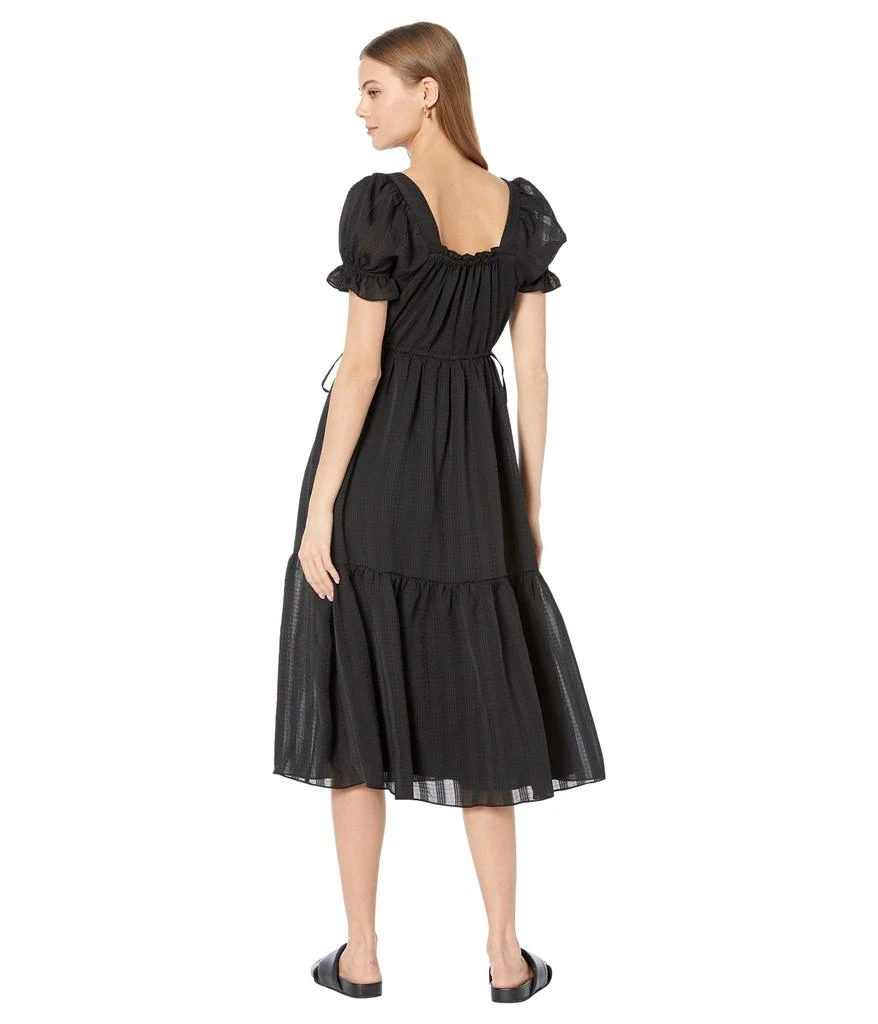 商品Madewell|Square-Neck Tiered Midi Dress in Textured Seersucker,价格¥477,第2张图片详细描述