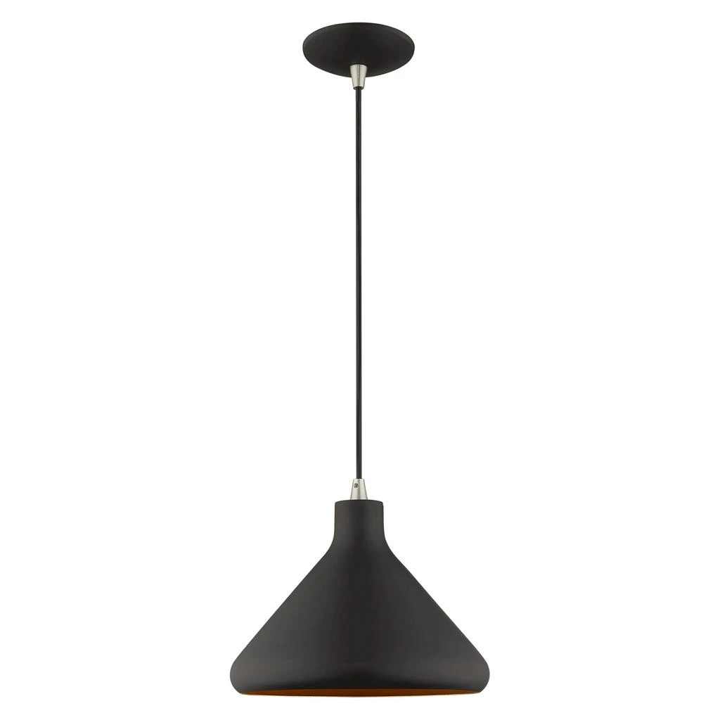 商品Livex Lighting|One Light Black Mini Pendant,价格¥809,第2张图片详细描述
