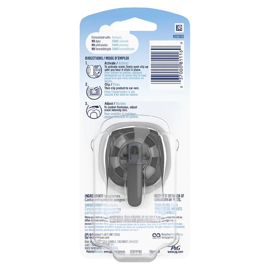 商品Febreze|Car Air Freshener Vent Clip Midnight Storm,价格¥37,第3张图片详细描述