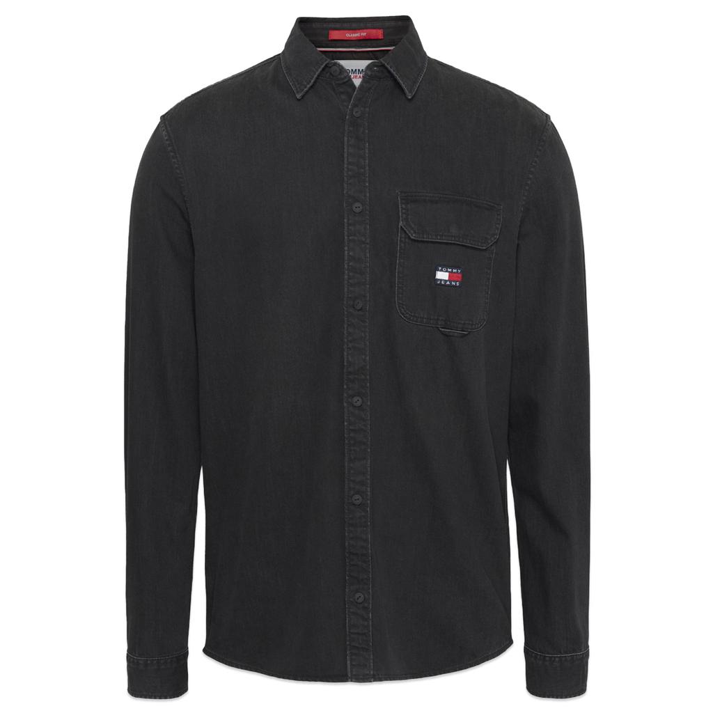 Tommy Jeans True Black Denim Shirt - Black商品第1张图片规格展示