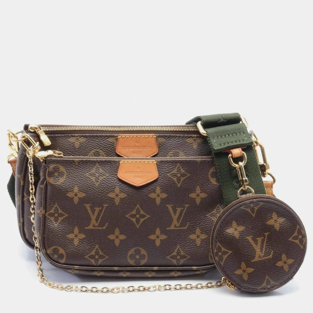 商品[二手商品] Louis Vuitton|Louis Vuitton Pochette Coated Canvas Monogram  Brown Khaki Shoulder Bag,价格¥23341,第1张图片