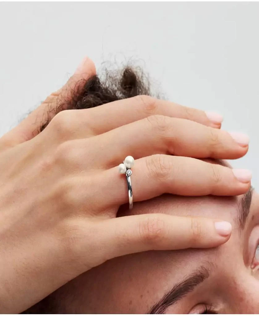 商品PANDORA|Sterling Silver Timeless Duo Treated Freshwater Cultured Pearls Ring,价格¥698,第3张图片详细描述