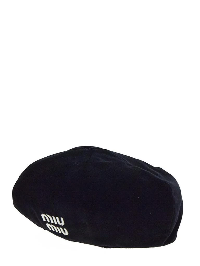 商品Miu Miu|Velvet Logo Beret,价格¥2639,第1张图片