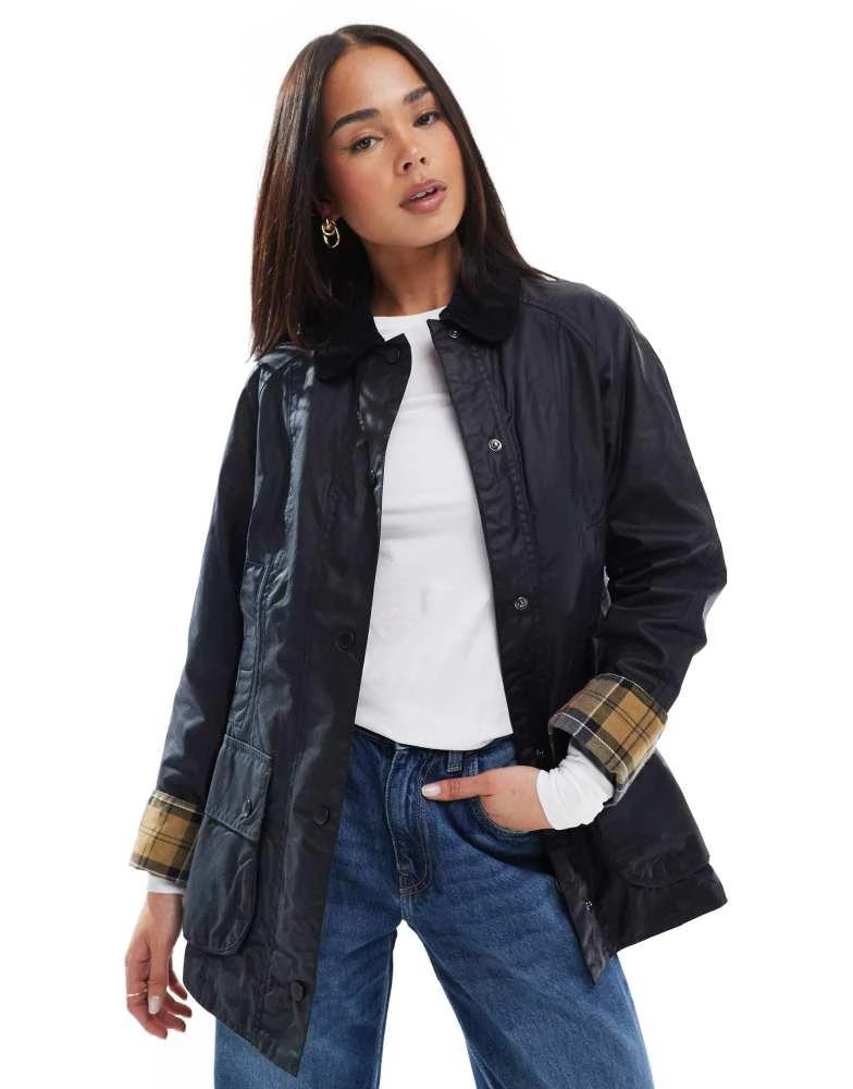 商品Barbour|Barbour Beadnell wax jacket in navy,价格¥1916,第2张图片详细描述