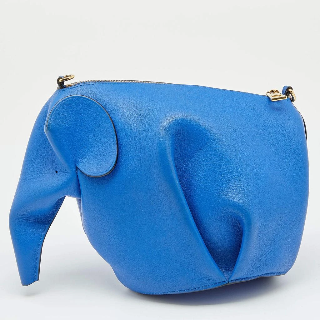 商品[二手商品] Loewe|Loewe Blue Leather Elephant Shoulder Bag,价格¥3183,第4张图片详细描述