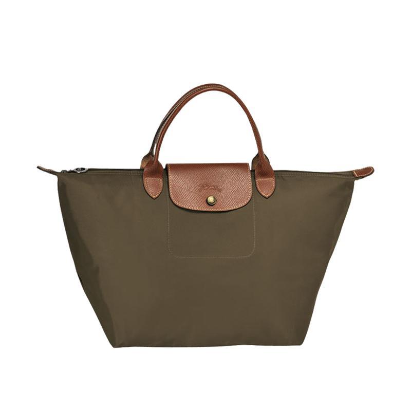 商品[国内直发] Longchamp|珑骧 LONGCHAMP 奢侈品 女士LE PLIAGE系列中号卡其色织物短柄可折叠手提包旅行袋饺子包1623 089 A23,价格¥492,第1张图片