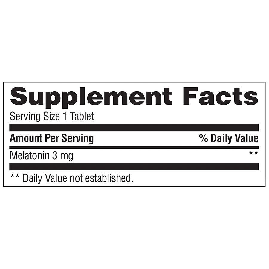商品Walgreens|Melatonin 3mg Tablets,价格¥103,第4张图片详细描述