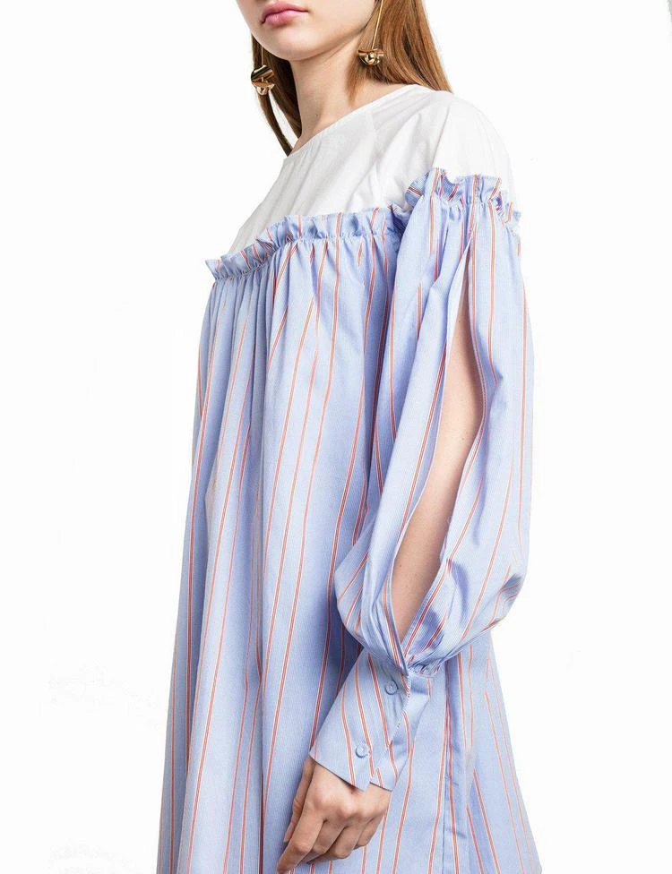 商品Pixie Market|Oversize Ruffled Striped Babydoll Dress,价格¥500,第3张图片详细描述