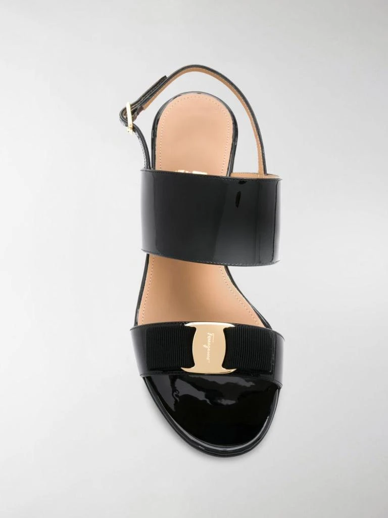 商品Salvatore Ferragamo|SALVATORE FERRAGAMO Giulia Women's 725965 Black Sandal Pump,价格¥2680,第3张图片详细描述