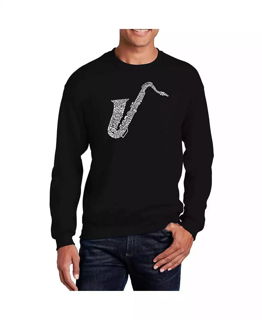 商品LA Pop Art|Men's Word Art Sax Crewneck Sweatshirt,价格¥301,第1张图片