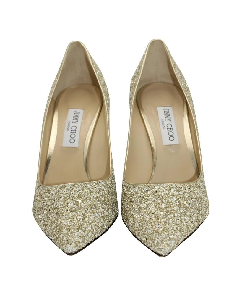 商品[二手商品] Jimmy Choo|Jimmy Choo Love 100 Pumps in Gold Glitter Fabric and Leather,价格¥2944,第2张图片详细描述