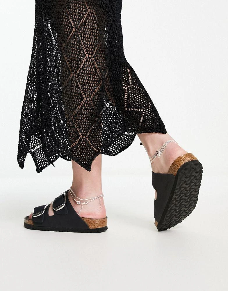 商品Birkenstock|女式 Arizona系列 大搭扣黑色皮革勃肯鞋,价格¥675,第2张图片详细描述