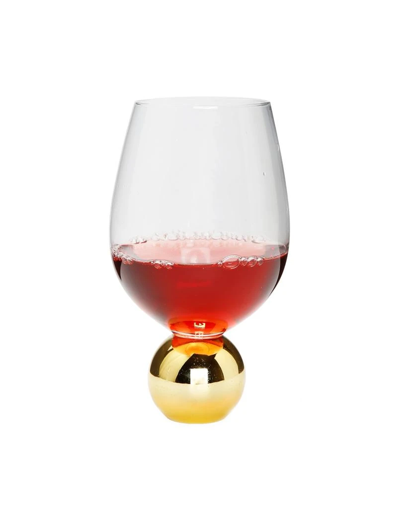 商品Classic Touch Decor|Set of 6 Wine Glasses on Gold Ball Pedestal,价格¥848,第1张图片